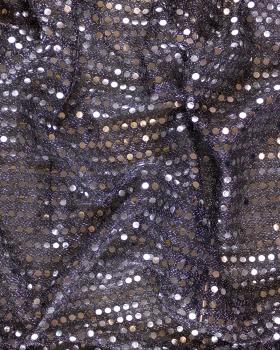 Round Glitter Fabric Silvery - Tissushop